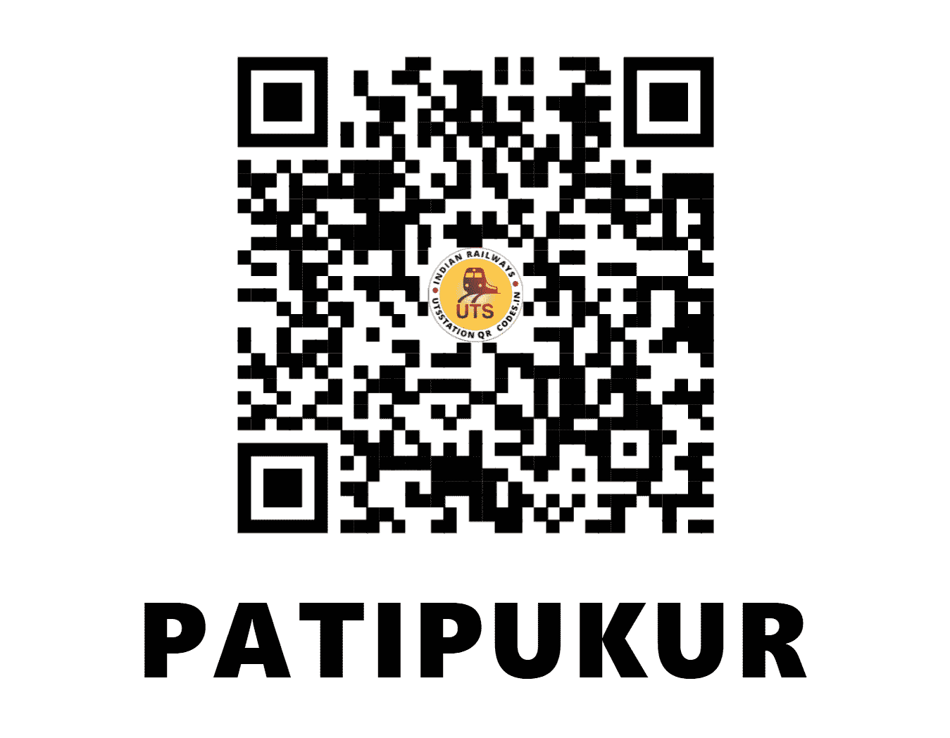 UTS QR Code for PATIPUKUR - PTKR (ER - WEST BENGAL)